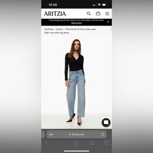 NWT Aritzia Denim Forum Farrah Medium Blue
